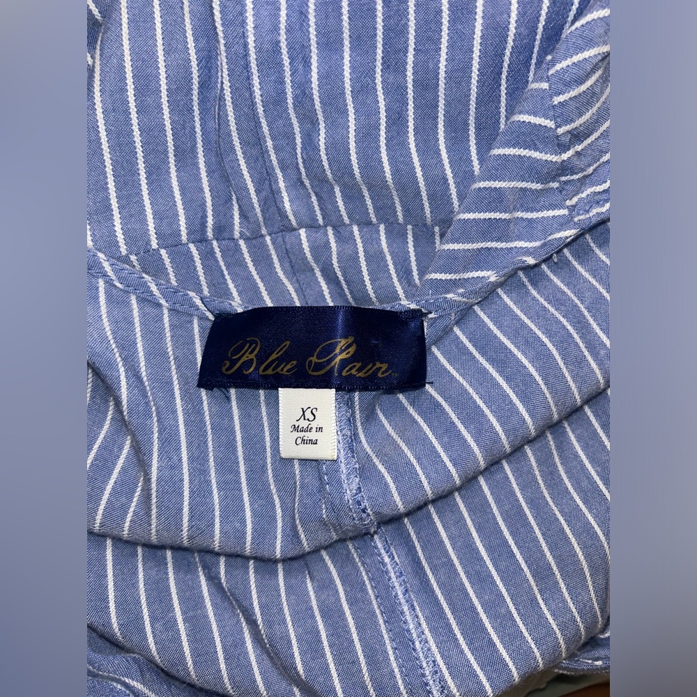 Blue Rair Striped Blouse - Picture 3 of 3